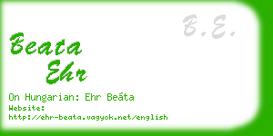 beata ehr business card